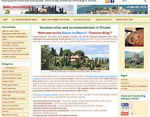 Tuscany blog Wordpress content management system