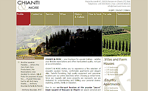 Chianti and More custom CMS